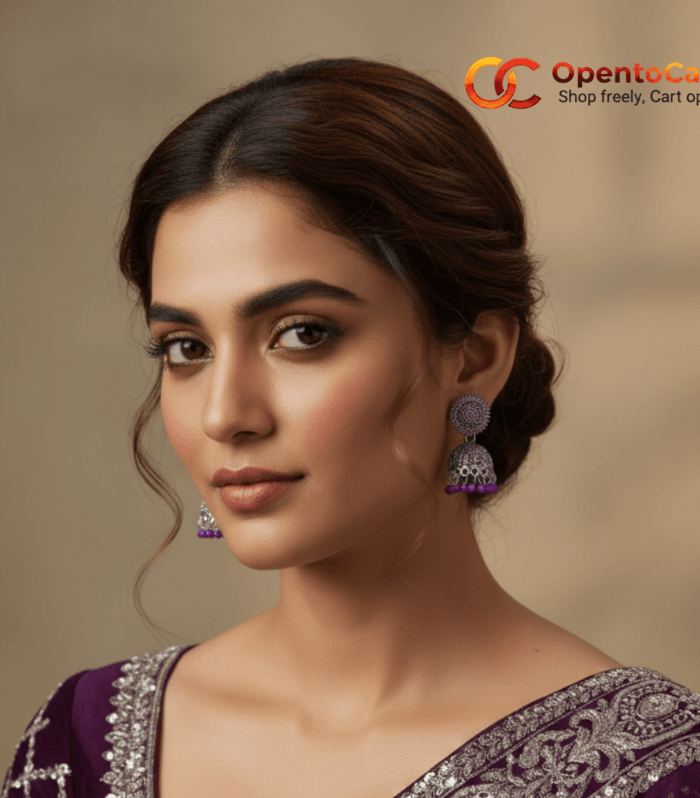 lavender-purple-meenakari-jhumka-floral-design